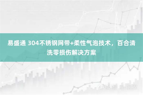 易盛通 304不锈钢网带+柔性气泡技术，百合清洗零损伤解决方案
